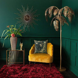 エレガントなアールヌーボー調の孔雀 クッション