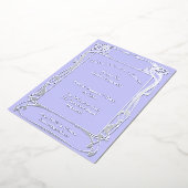 エレガントなアールヌーボー フラワーフレーム ホイル招待状 箔招待状 (回転した状態)