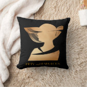 エレガントなアール・デコの金ゴールド50及びすばらしい設計 クッション (ブランケット)