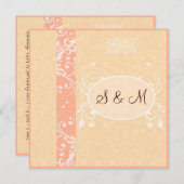 エレガントなイスラム教の結婚式招待状 カトブ・キタブ 招待状 (正面/裏面)