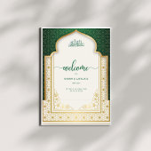 エレガントなイスラム教の結婚式　ウェルカム アクリルサイン