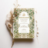 エレガントなイスラム花柄結婚式招待状セット 招待状