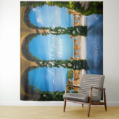 エレガントなイタリアのウェディングアーチ フォトブース背景 タペストリー (インサイチュ)