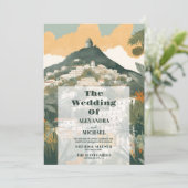 エレガントなイタリア カプリ 写真　デザインワエディング 招待状 (スタンド正面)