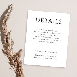 エレガントなイニシャルスクリプトモノグラムクラシックウェディング エンクロージャーカード