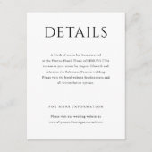 エレガントなイニシャルスクリプトモノグラム クラシックウェディング エンクロージャーカード (正面)