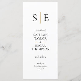 エレガントなイニシャル ウェディング プログラム