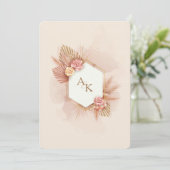 エレガントなイニシャル　エンゲージメント　招待状 招待状 (スタンド正面)