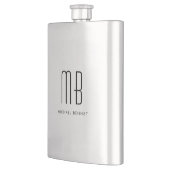 エレガントなイニシャル フラスク (左)