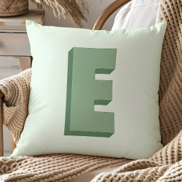 エレガントなイニシャル「E」モノグラム オーダーメイド ピロー
