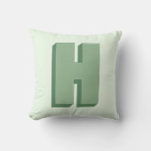エレガントなイニシャル「H」モノグラム オーダーメイド クッション (正面)