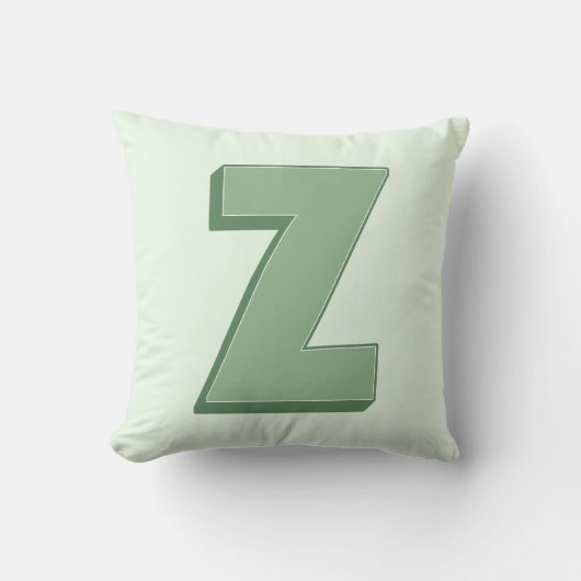 エレガントなイニシャル「Z」モノグラム オーダーメイド クッション (正面)