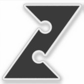 エレガントなイニシャルZモノグラム シール (正面)