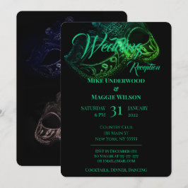 エレガントなイブニングウェディングパーティー招待状 招待状