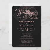 エレガントなイブニングウェディングパーティー招待状 招待状 (正面)