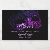 エレガントなイブニングシャンパン スパークリングワインラベル (シングルラベル)