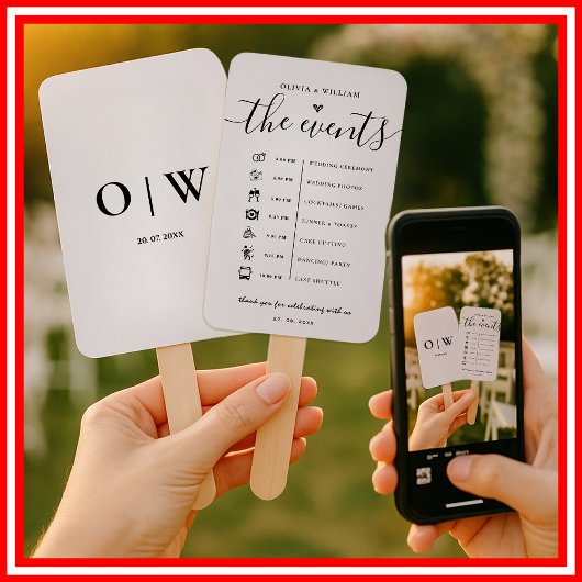 エレガントなイベントの順序プログラム ハンドファン