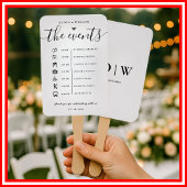 エレガントなイベントの順序プログラム ハンドファン