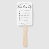 エレガントなイベントの順序プログラム ハンドファン (正面)