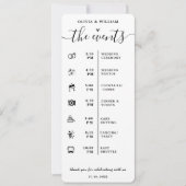 エレガントなイベントの順序プログラム 招待状 (正面)