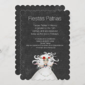 エレガントなイベントブラック 招待状 (正面/裏面)