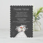 エレガントなイベントブラック 招待状 (スタンド正面)