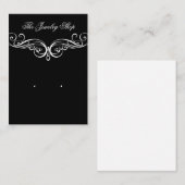 エレガントなイヤリングのジュエリーの表示カード 名刺 (正面/裏面)