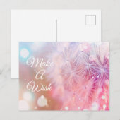 エレガントなインスピレーションを与えるタンポポで願い事をしよう ポストカード (正面/裏面)