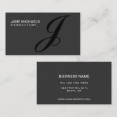 エレガントなインテリア・デザイナーのモノグラムのプロフェッショナル 名刺 (正面/裏面)