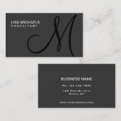 エレガントなインテリア・デザイナーのモノグラムのプロフェッショナル 名刺 (正面/裏面)