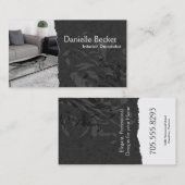 エレガントなインテリア・デザイナーの名刺の灰色 名刺 (正面/裏面)