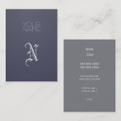 エレガントなインディゴ 名刺 (正面/裏面)