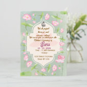 エレガントなインドのヘンナ式招待状 招待状 (スタンド正面)