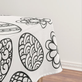 エレガントなイースターエッグ花パターン|テーブルクロス テーブルクロス