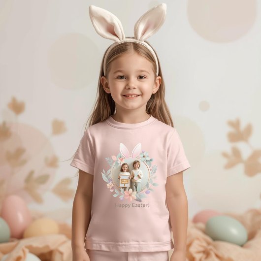 エレガントなイースターバニーの写真 子供用Tシャツ