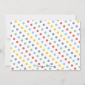 エレガントなイースター ポルカドット ブランチ 招待状 (裏面)