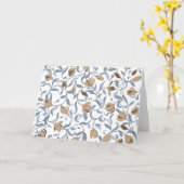 エレガントなウィリアム・モリス風のグリーティング カード (黄色い花)