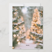 エレガントなウィンタークリスマスパーティー招待状 シーズンカード (裏面)