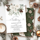 エレガントなウィンターピンウェディング 招待状