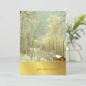 エレガントなウィンターワンダーランドのクリスマス招待状 招待状 (スタンド正面)