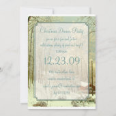 エレガントなウィンターワンダーランドのクリスマス招待状 招待状 (裏面)