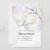 エレガントなウィンターワンダーランドのブライズシャワー 招待状 (正面)