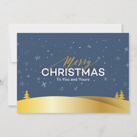 エレガントなウィンターワンダーランドの雪の結晶 ファミリーフォト シーズンカード (裏面)