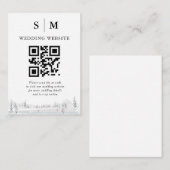 エレガントなウィンターワンダーランド  雪の結晶 エンクロージャーカード (正面/裏面)