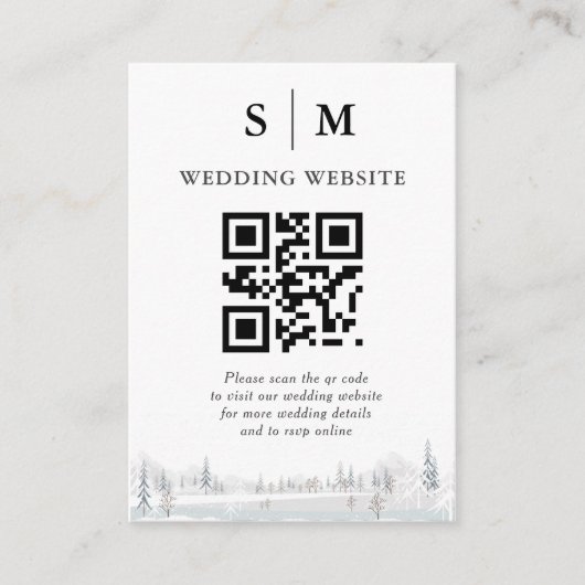 エレガントなウィンターワンダーランド  雪の結晶 エンクロージャーカード (正面)