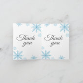 エレガントなウィンターワンダーランド 雪の結晶 サンキューカード (内部)