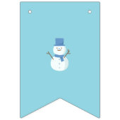 エレガントなウィンターワンダーランド  雪の結晶 バンティングフラッグ (第1の旗)