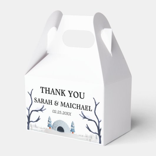 エレガントなウィンターワンダーランド  雪の結晶 フェイバーボックス (正面サイド)