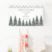 エレガントなウィンターワンダーランド  雪の結晶 横断幕 (インサイチュ)