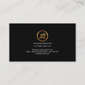 エレガントなウェイターのタキシードのシンプルなマルティーニガラスのシェフ 名刺 (裏面)